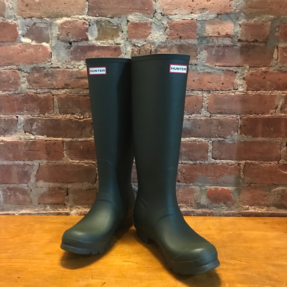 Hunter Original Tall Rain Boots in Dark Olive